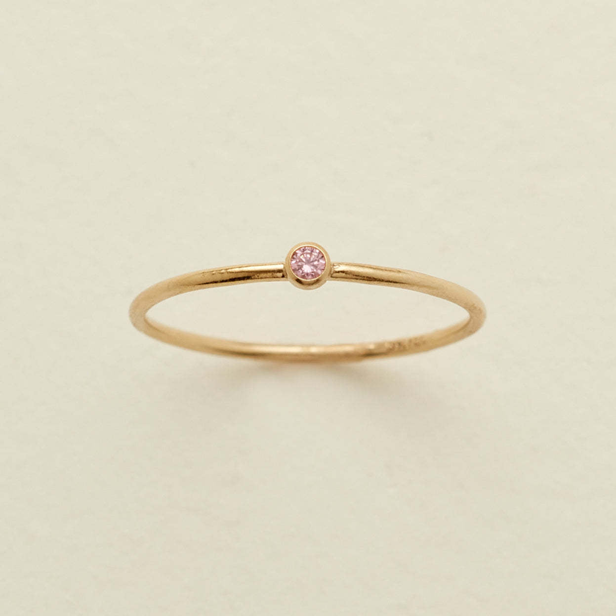 Wholesale Chic Birthstone Ring For Women Stainless Steel Electroplated Plain Band Fashion Jewelry Accessory