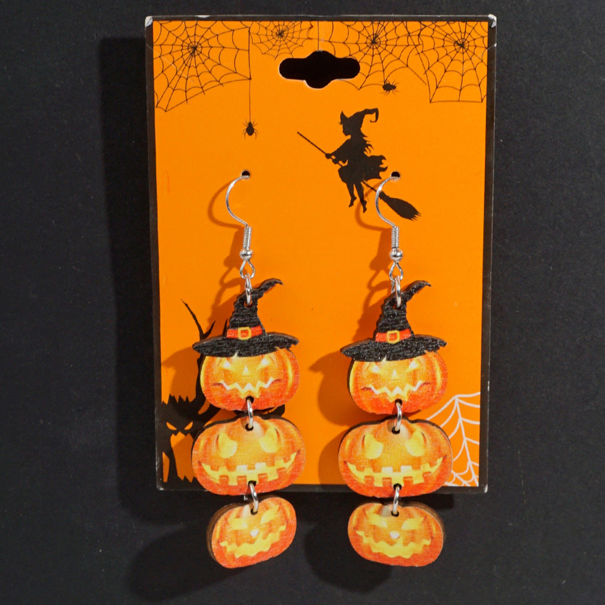 Wholesale  Ghost Pumpkin Skull Wooden Earrings