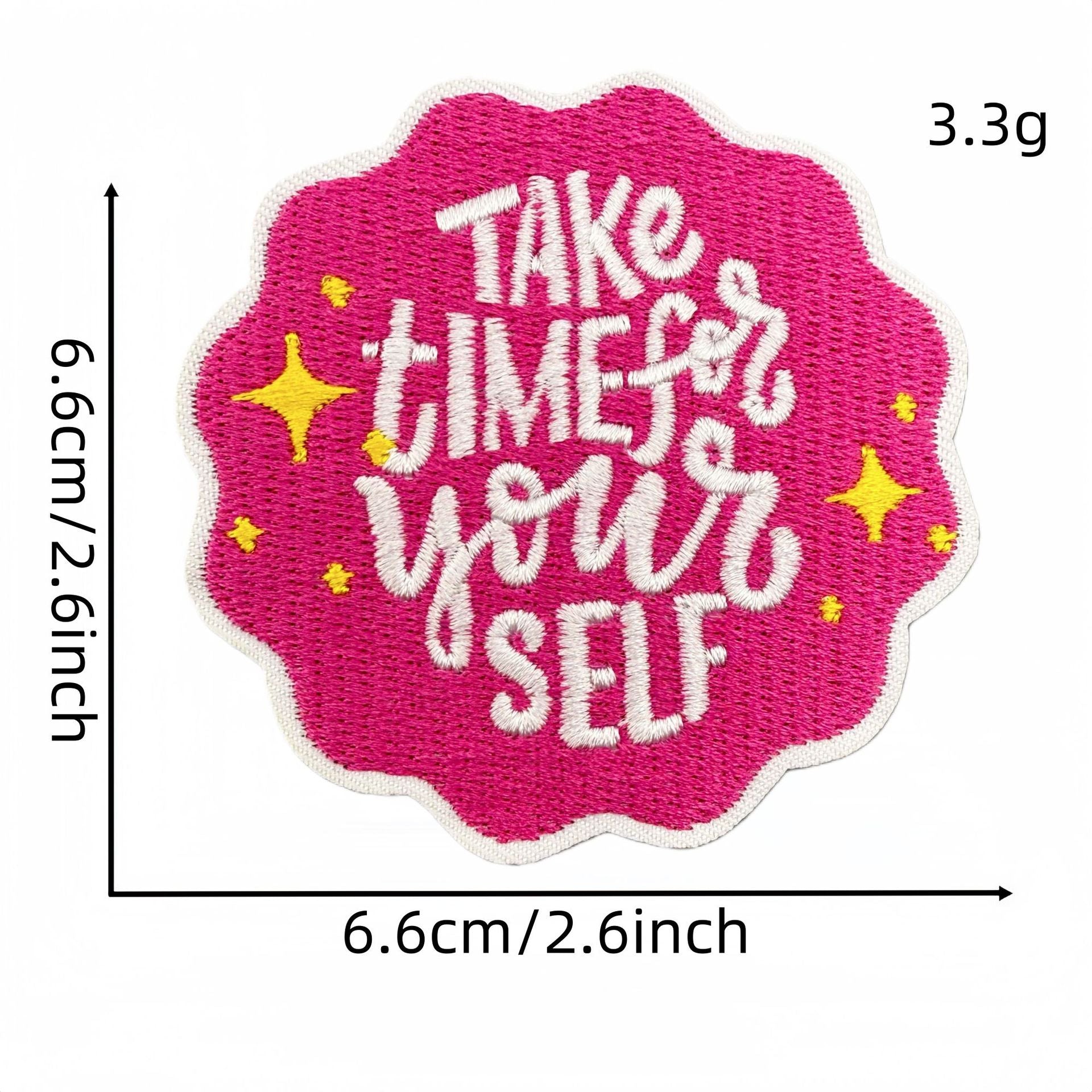Wholesale Pink English Inspirational Embroidered Patch Cartoon Slogan Decorative Accent For Clothing Bags Home Decor