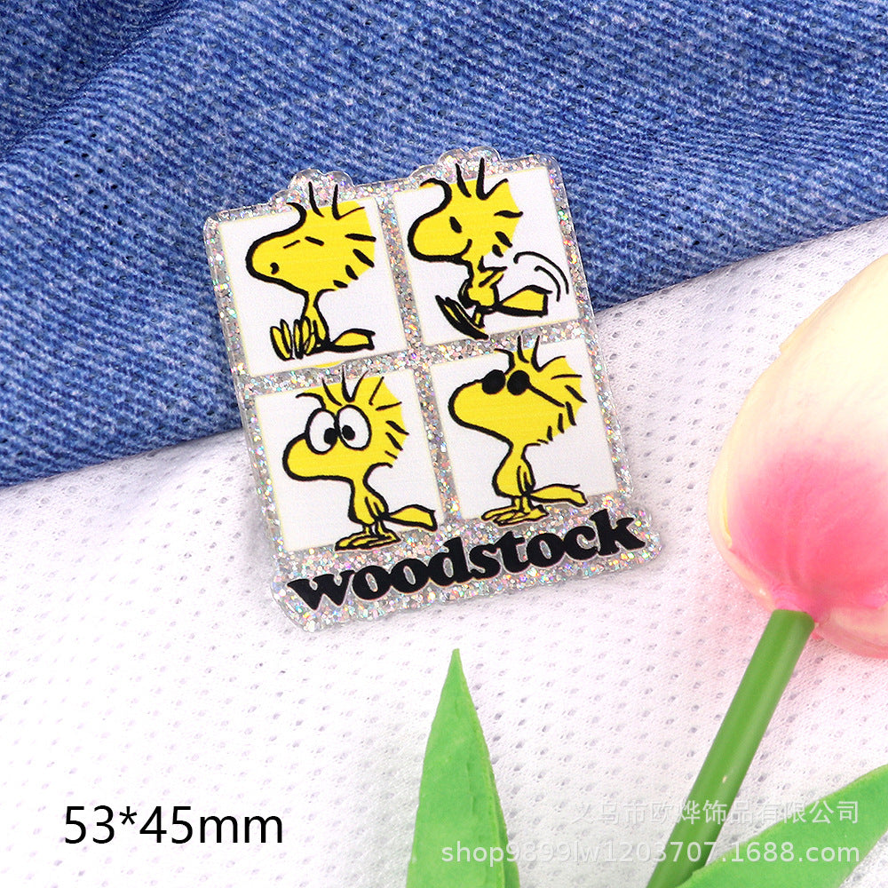 Wholesale 10pcs/ pack Cute Cartoon Character Animal Ornaments Acrylic Pins Cute DIY Accessories
