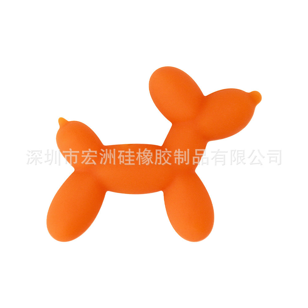 Wholesale 10pcs/ pack Balloon Dog  Food Grade Silicone Beads DIY Loose Beads
