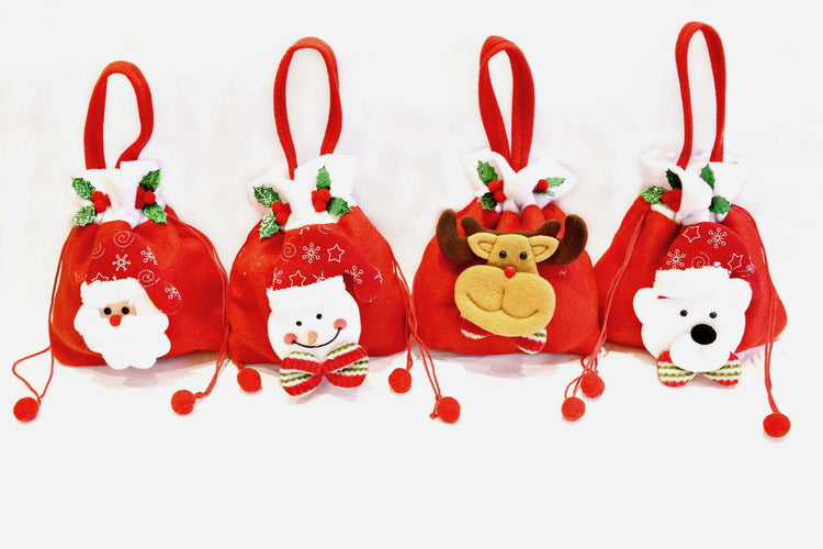 Wholesale Christmas Brushed Apple Bag Guest Gift Candy Packaging Bag