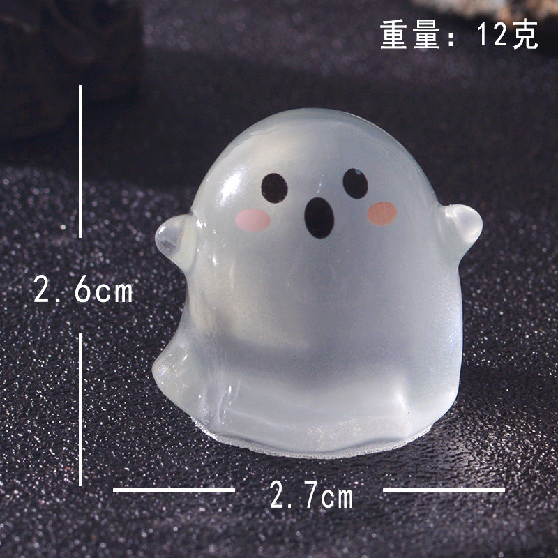Wholesale  Glowing Ghost Resin Car Decoration - Cute Luminous Micro Landscape Ornament,  Trendy Home Decor Accent,  Birthday Gift