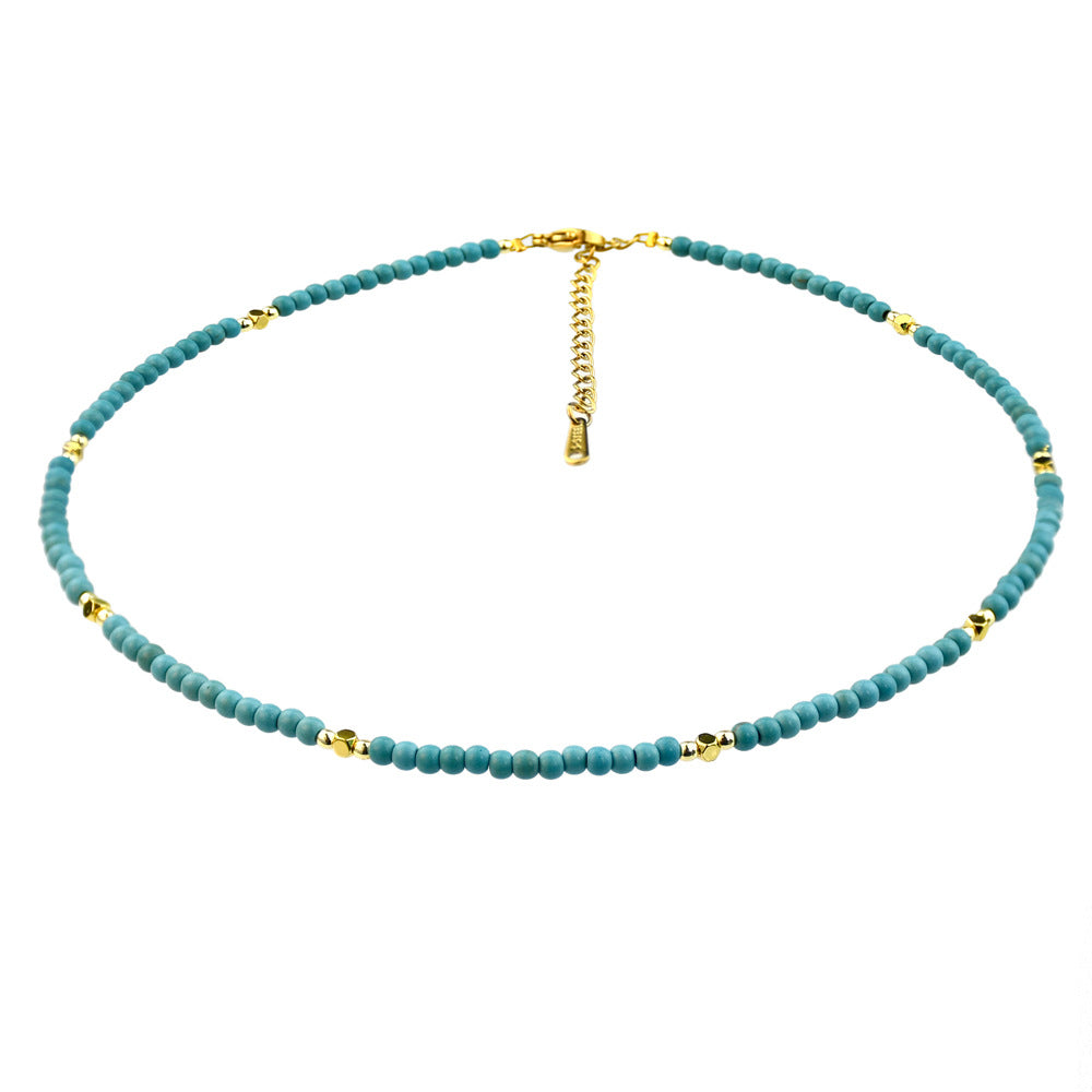 Wholesale Turquoise Beaded Necklace Collarbone Chain