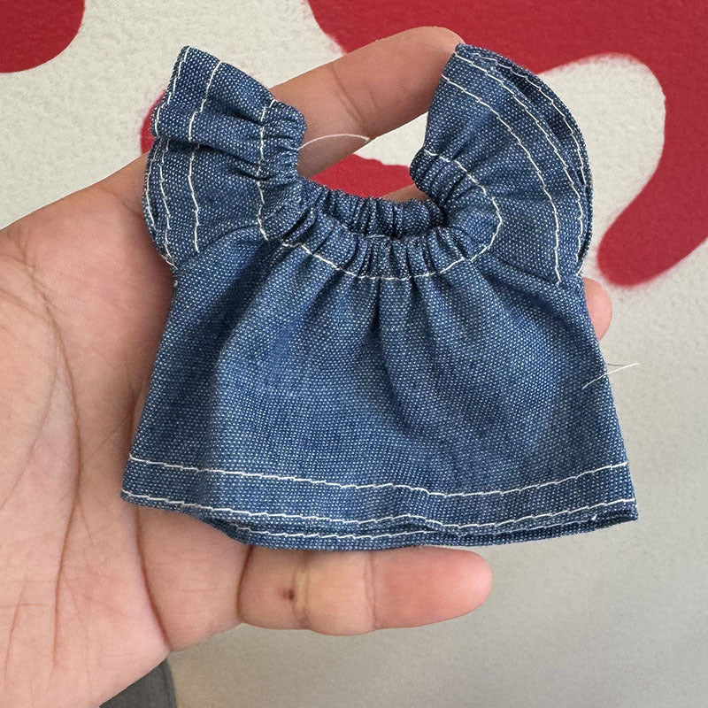 Wholesale Little Skirt  Can Wear Floral Dress 10cm Pendant Doll Clothes Accessories