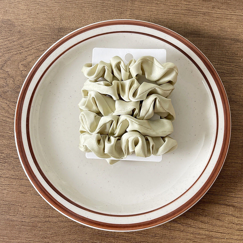 Wholesale Satin Solid Color Fabric Large Intestine Hair Tie