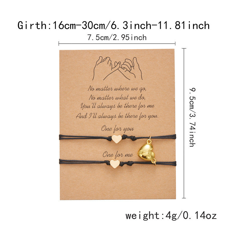 Wholesale Valentine' s Day Magnetic Love Paper Card Hand Rope