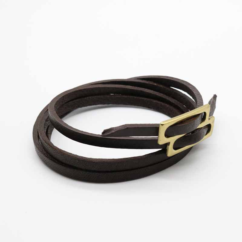 Wholesale Genuine Leather Multi-layer Mother Buckle Leather Bracelets