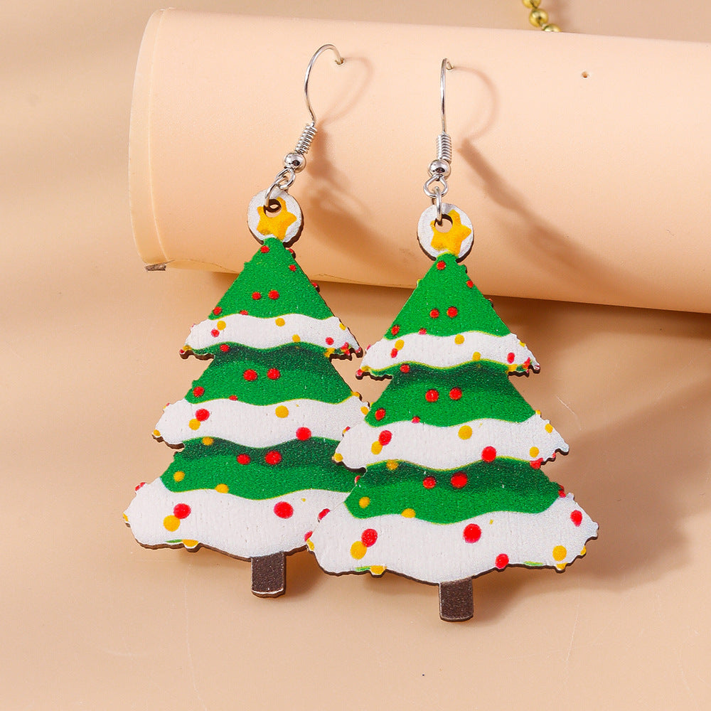 Wholesale Christmas Tree Series Earrings Cartoon Creative Christmas Star Earrings