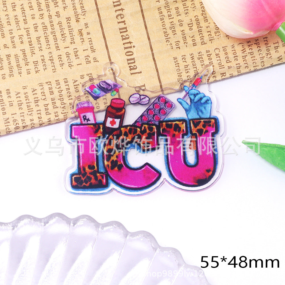Wholesale New 10pcs/pack Cartoon acrylic quicksand hairpin headdress mobile phone shell bag jewelry accessories