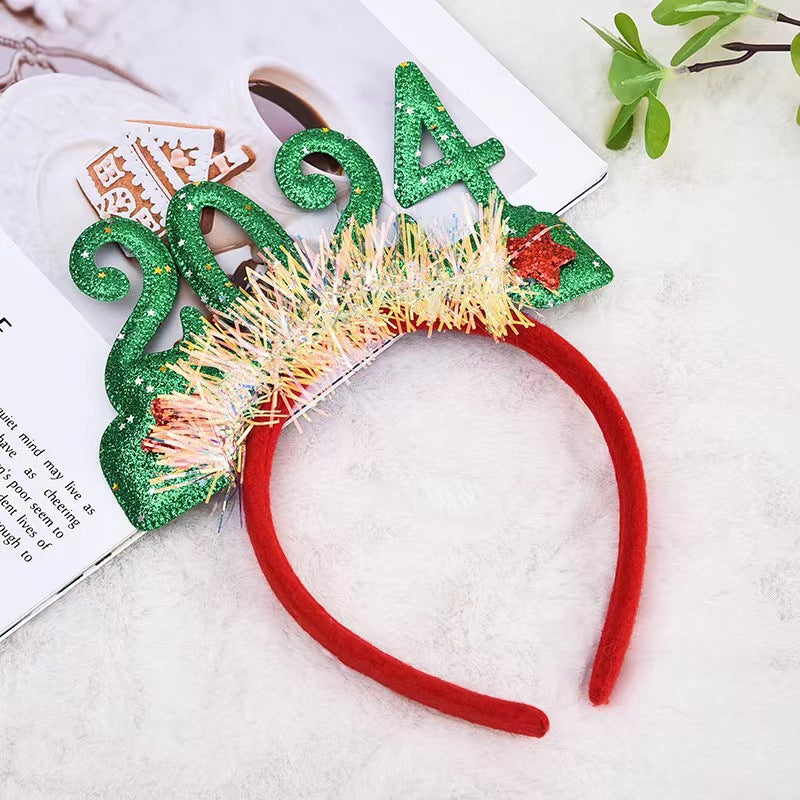 Wholesale 2024 New Year Headband Sequin Decoration Party Headband Headband