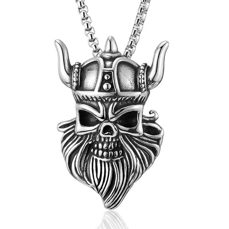 Wholesale Fashion  Hip-Hop Necklace for Men, Personalized Punk Style Steel Chain Pendan