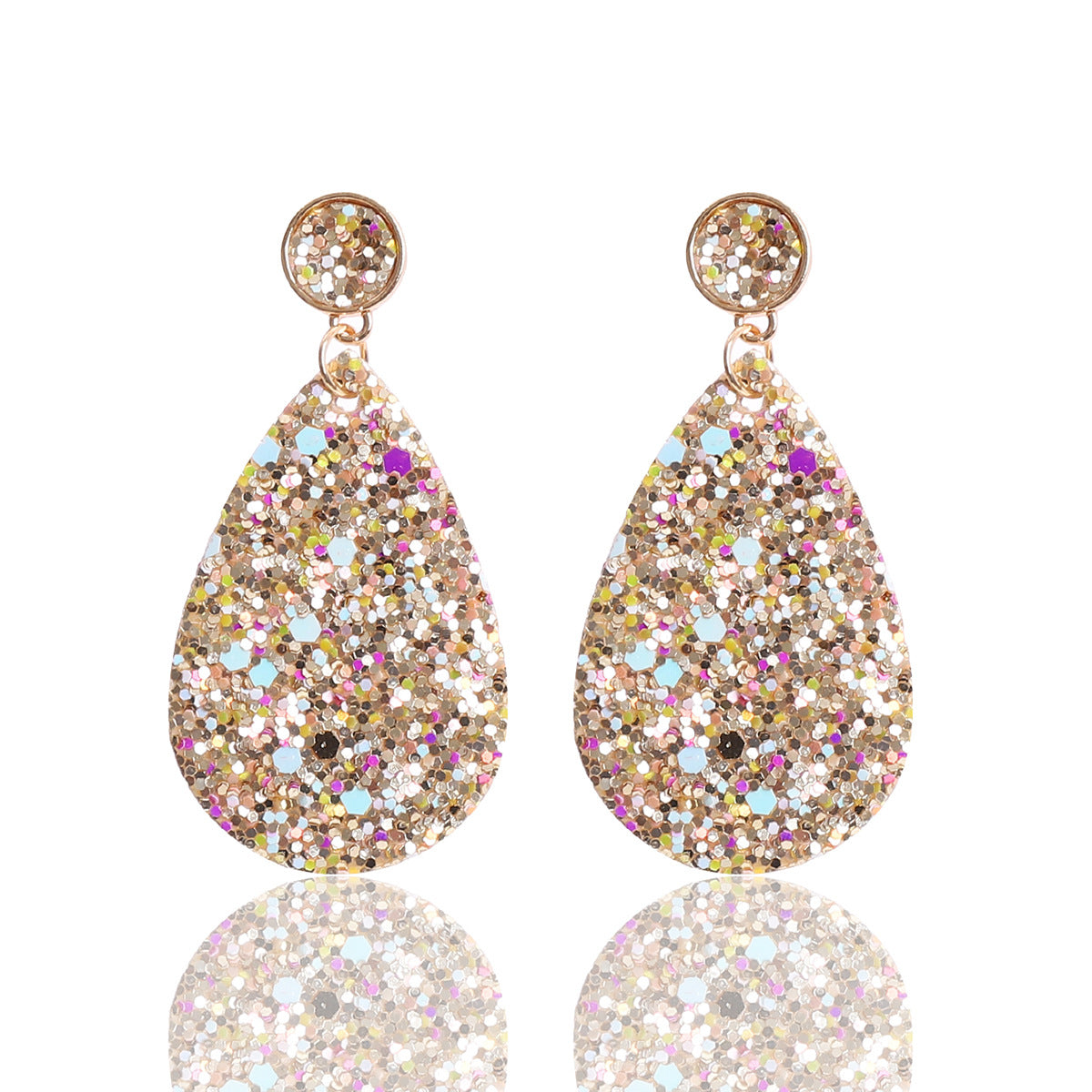 Wholesale Sequin Leather Earrings