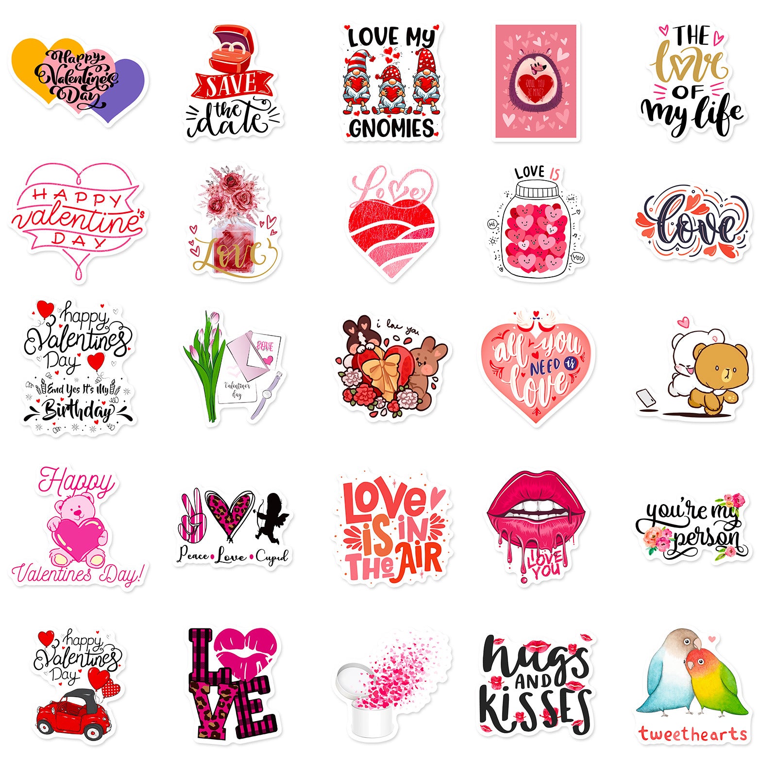 Wholesale 50pcs Valentine' s Day LOVE Love Romantic Confession Stickers