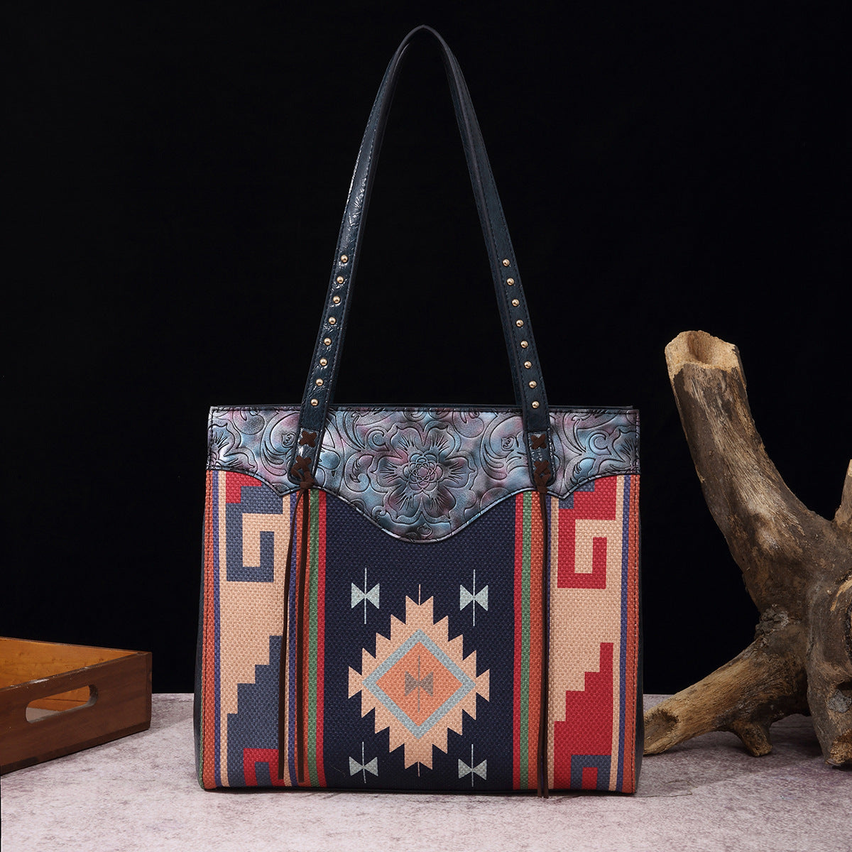 Wholesale Vintage Cotton Linen Aztec Western Style Bohemian Handbag Shoulder Bag