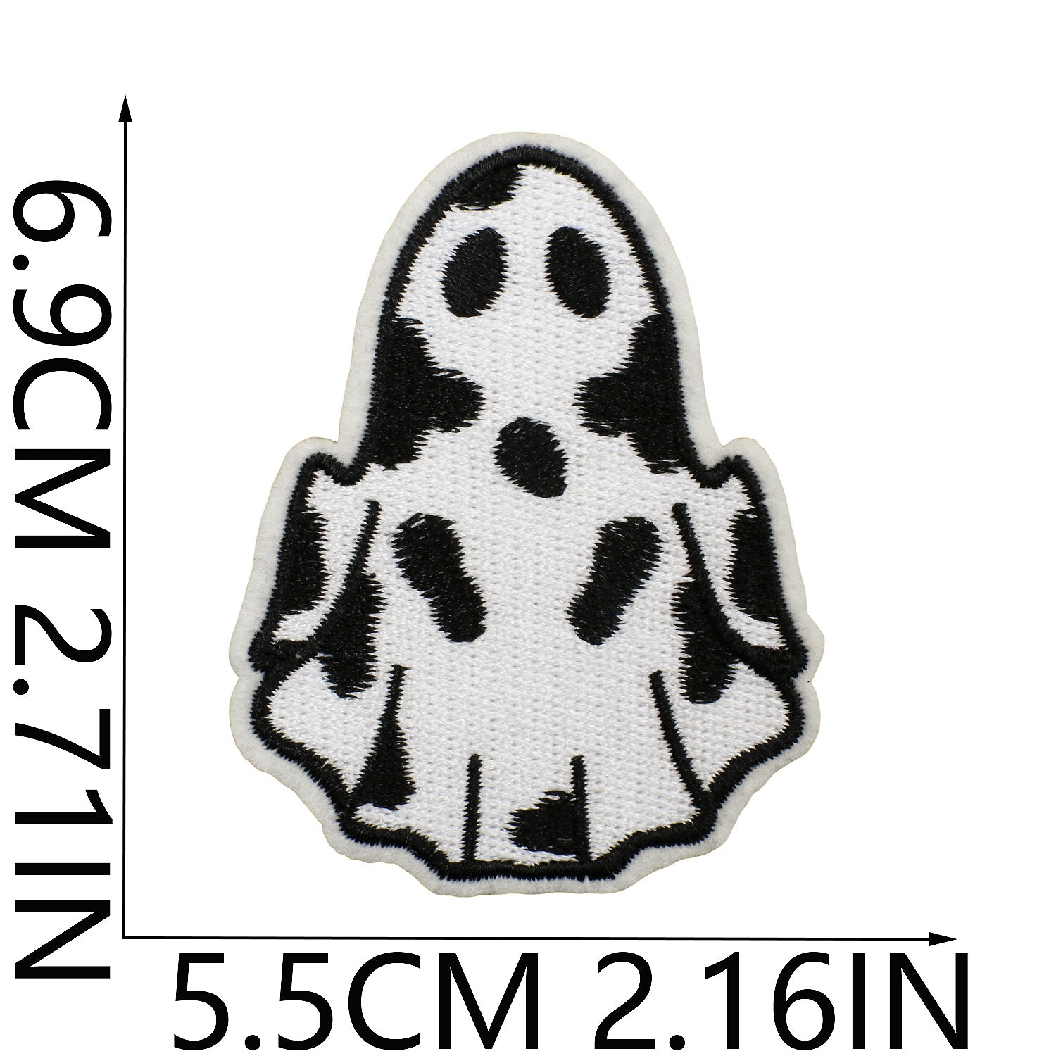 Wholesale Iron On Ghost Pumpkin Embroidery Patch Cute Witch Applique For Clothing Holiday Craft Supply For DIY Decor
