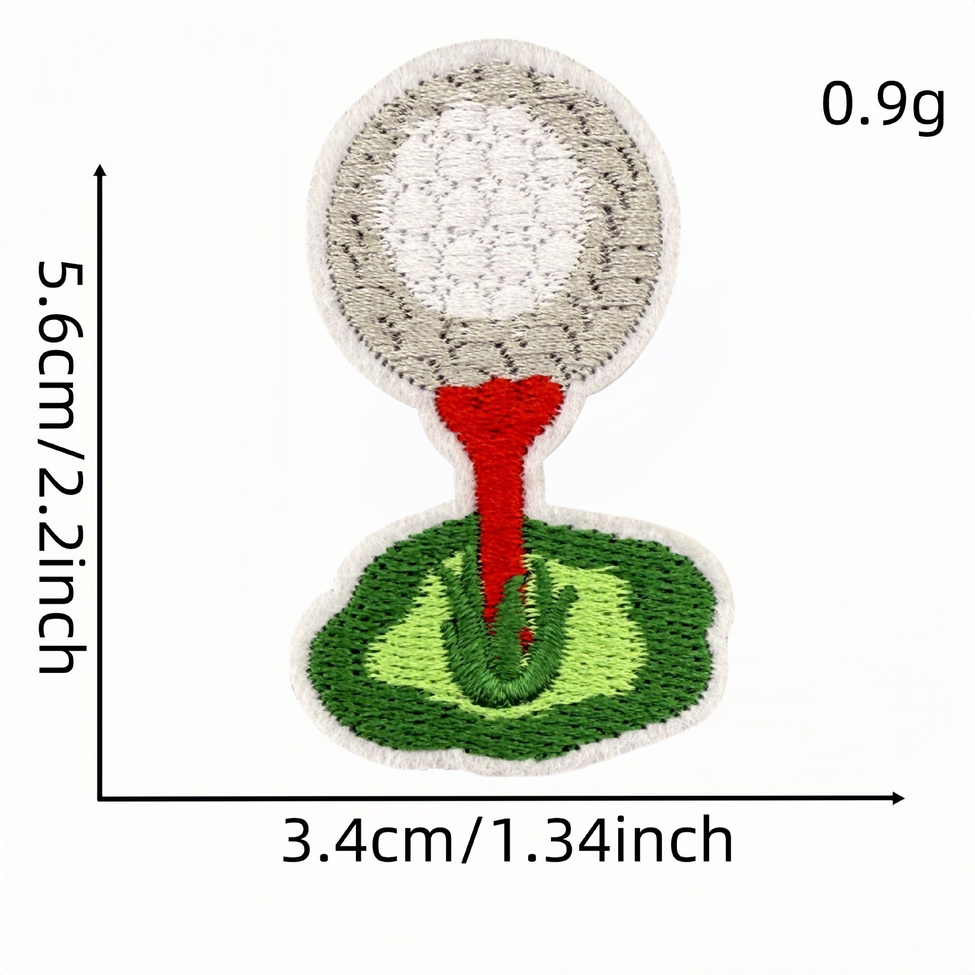 Wholesale Cartoon Golf Embroidered Iron On Patch Green Decorative Cloth Patch For Clothing Bags And DIY Crafts