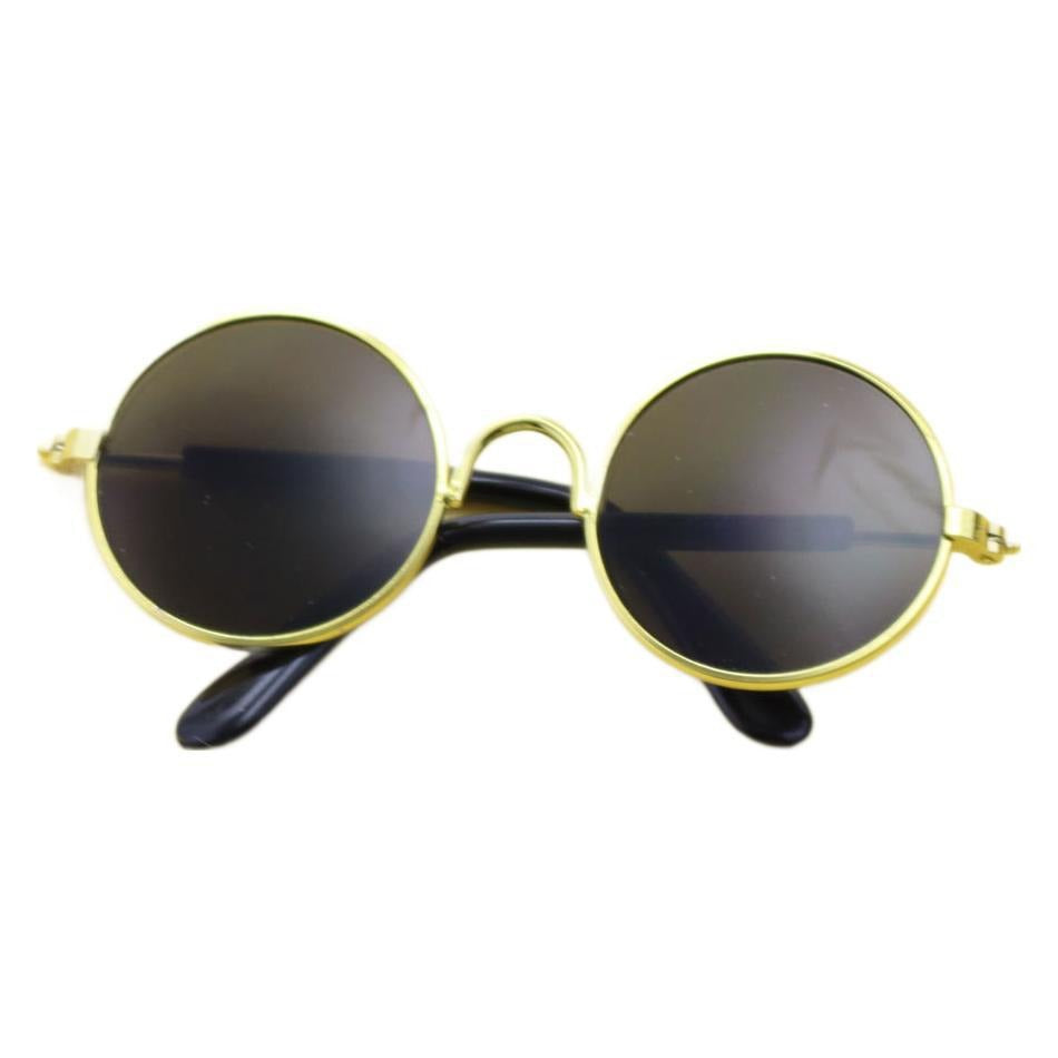 Wholesale  20cm doll pet round frame sunglasses