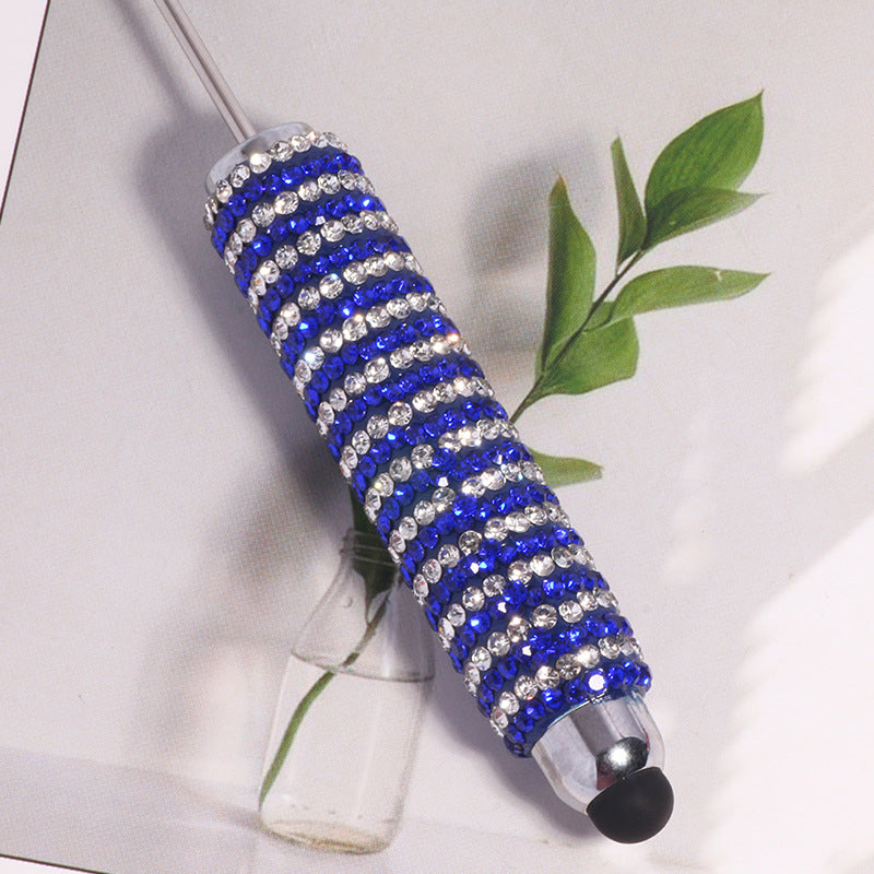 Wholesale beadable pens Full diamond color rhinestone beaded touch screen pen