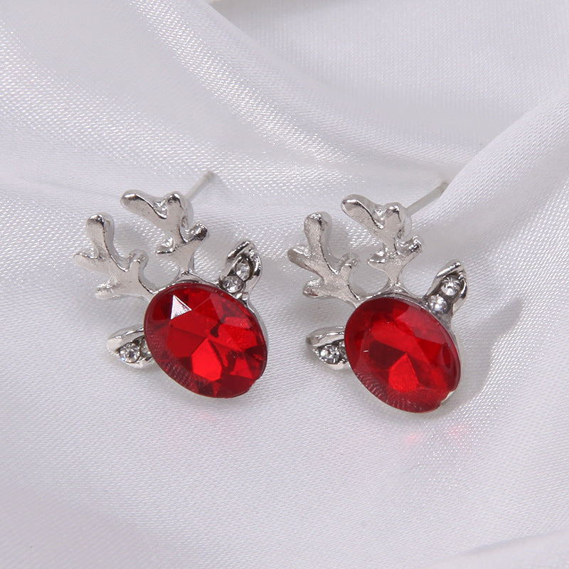 Wholesale Diamond Bell Snowflake Christmas Tree Earrings