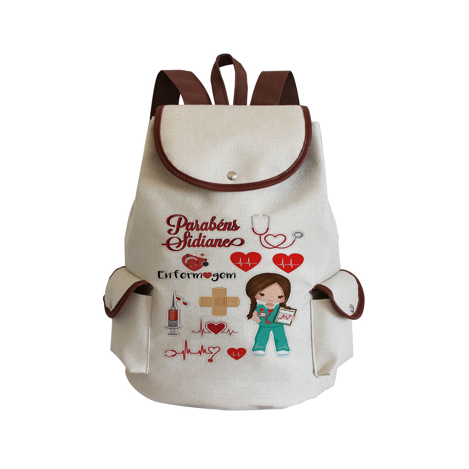 Wholesale Nurse Prints Canvas Backpack