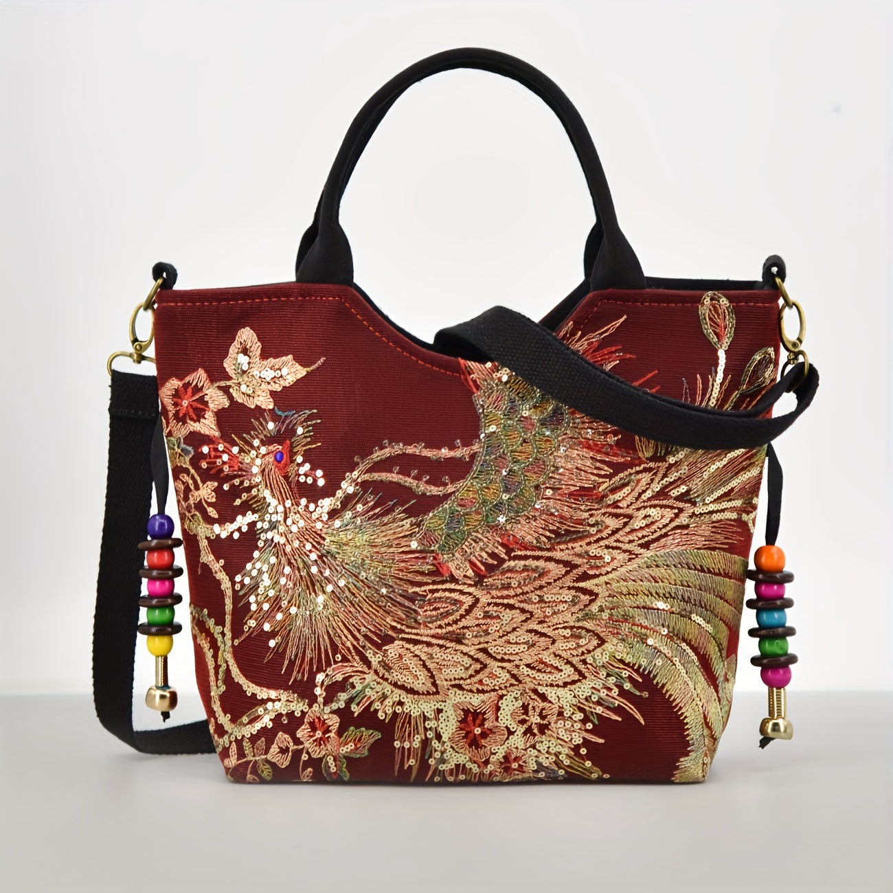 Wholesale Canvas Ethnic Style Embroidered Large Capacity Crossbody Bags