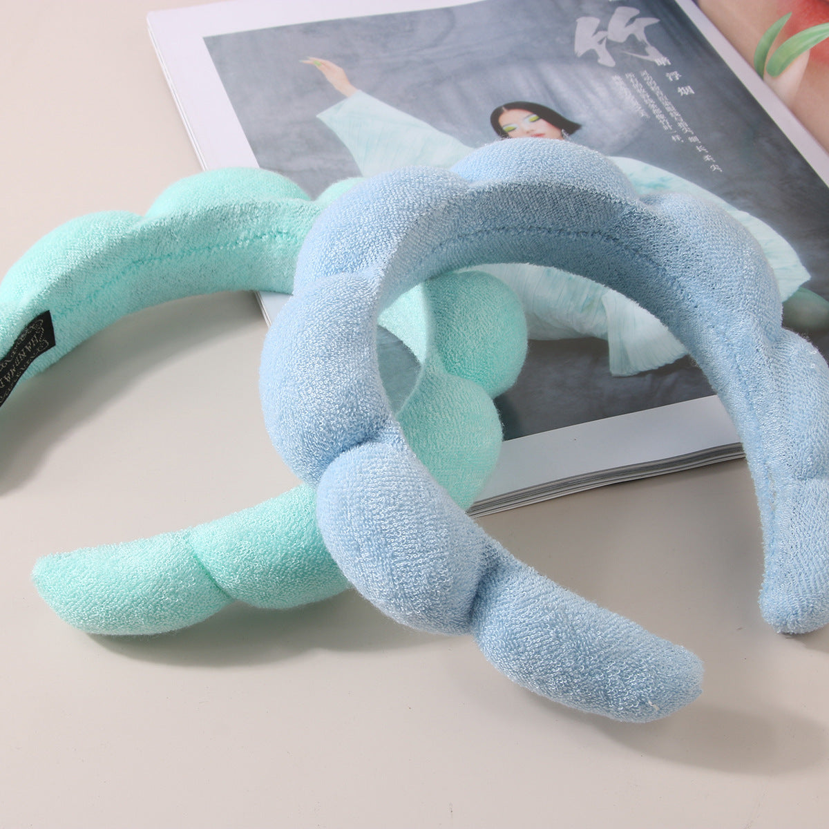 Wholesale Braided high top face wash makeup headband