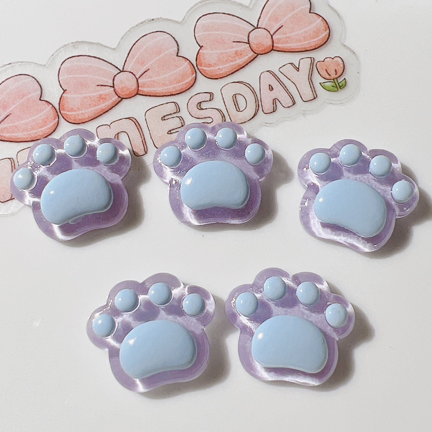 Wholesale 20pcs Resin AccessoriesDIY Accessories Handmade Materials Shoe Buckles Hat Patch Cream Glue Mini Transparent Soles