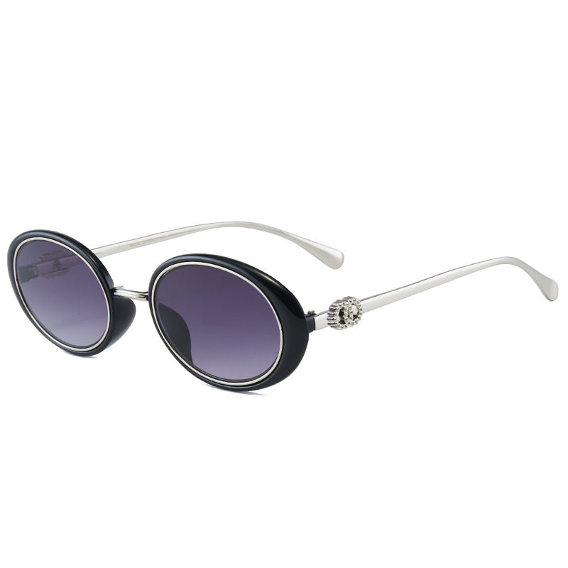 Wholesale men' s and women' s round metal frame sunglasses personalized fashion sunshades