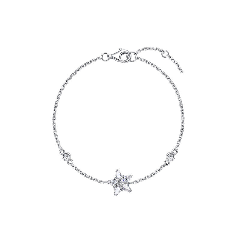 Wholesale 925 Sterling Silver Weaving Girl Star Necklace Female Niche Design Sense Tanabata Valentine's Day Gift for Girlfriend