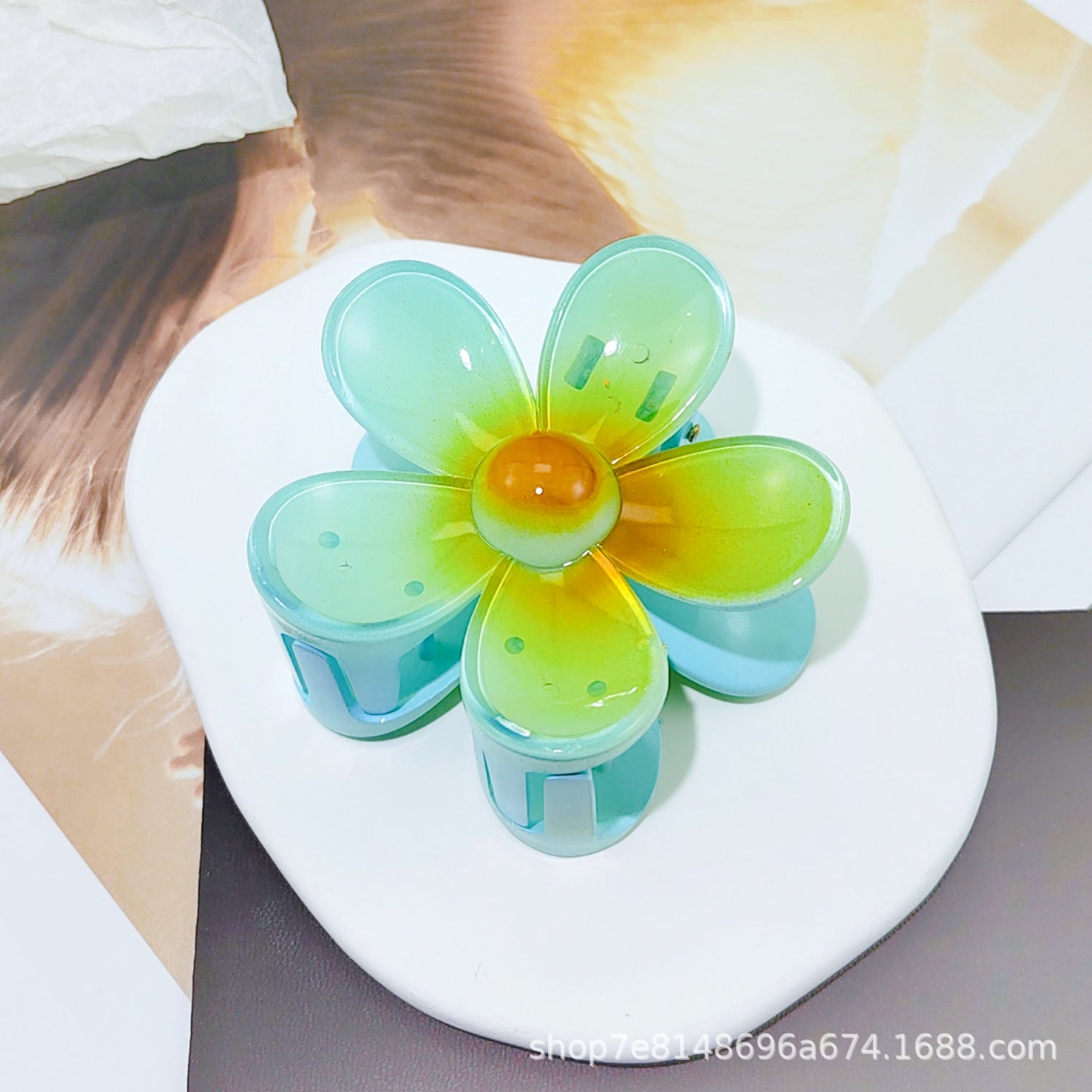 Wholesale Seaside Holiday Plumeria 7.5cm Large Flower Hair Clips