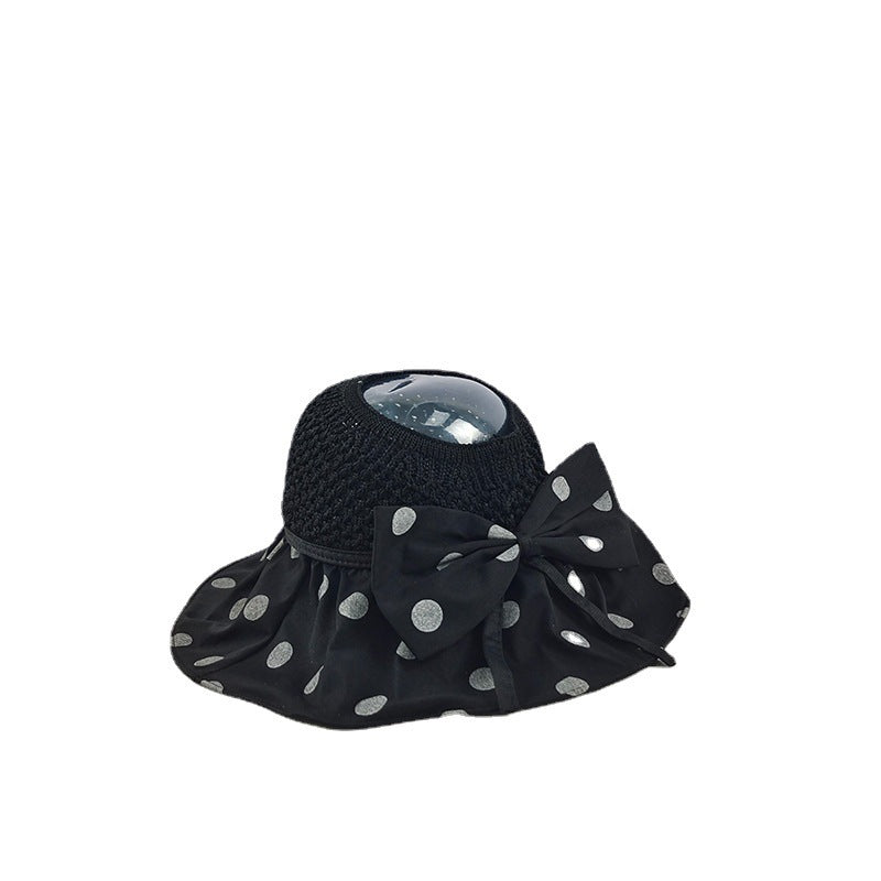 Sombrero de protector solar de lunares de verano al por mayor Big Brim vacía sombrero vacío
