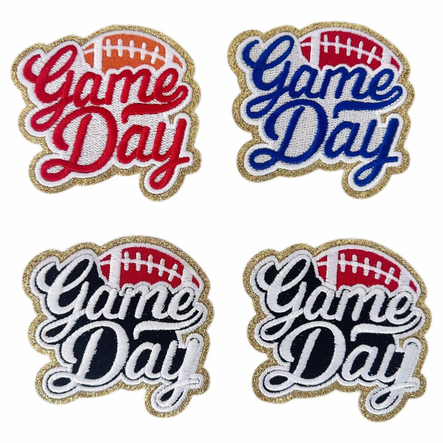 Wholesale Gameday Football Helmet Embroidered Patch Iron On Applique For ets And Clothing
