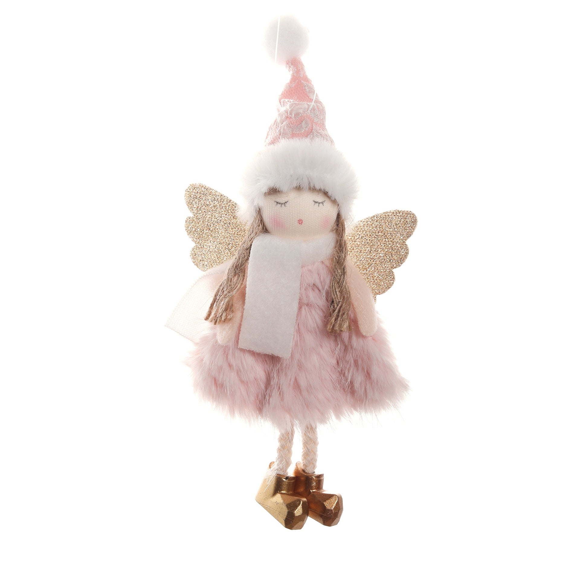 Wholesale Christmas Fabric Jacquard Hats, Angel Baby Decorative Pendants