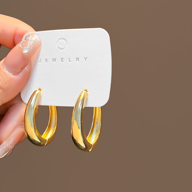 Wholesale ins personality retro French flower heart earrings