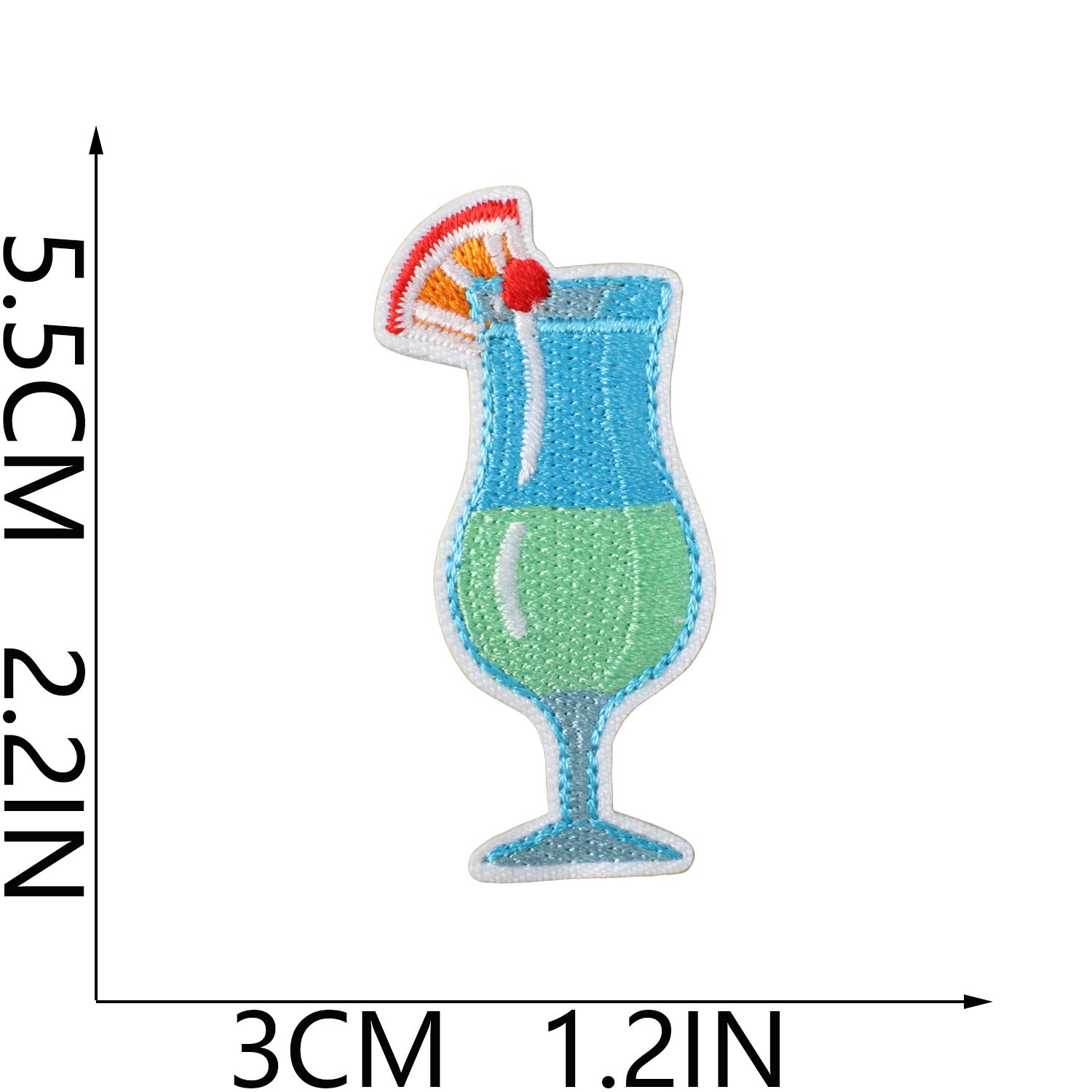 Wholesale Fashion Embroidery Patch Polyester Beach Ice Cream Applique For Clothing Bags And DIY Craft Projects