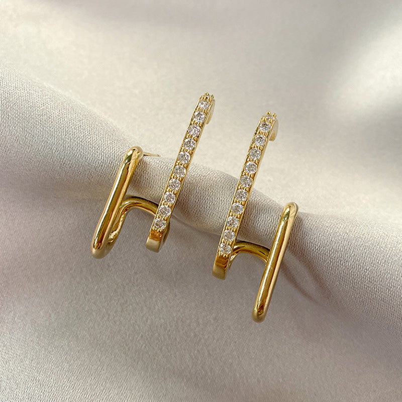Wholesale Diamond Inlaid Alloy Earrings