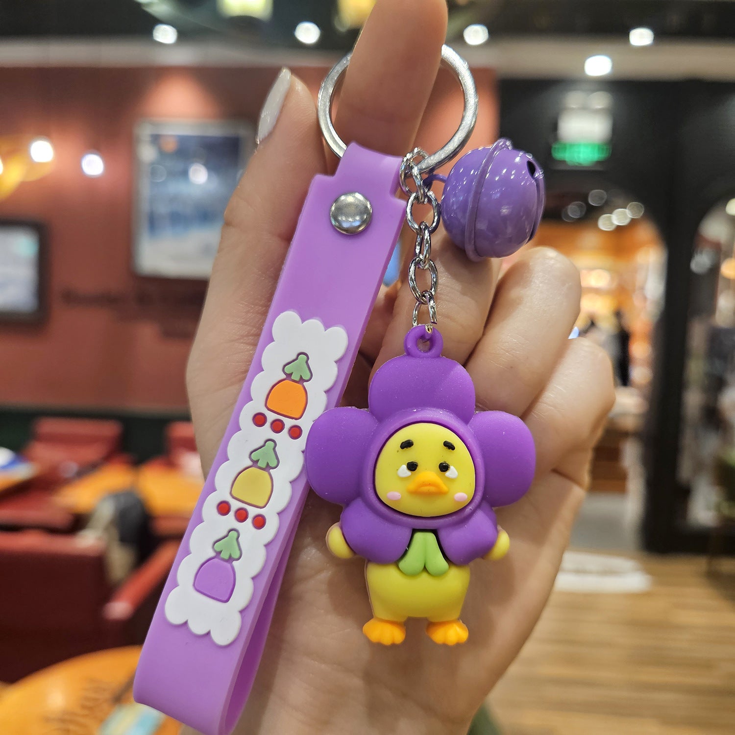 Wholesale New sunflower keychain pendant push small gift