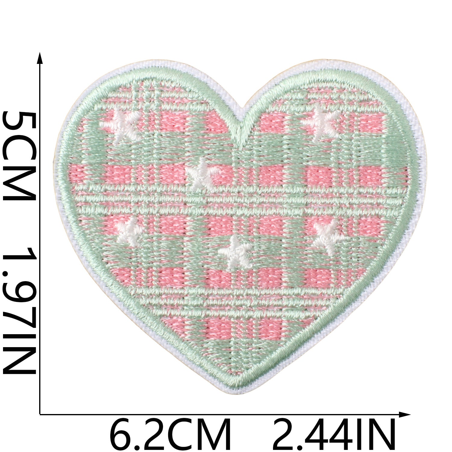 Wholesale Polyester Embroidered Heart Iron On Patch Cute Girl DIY Clothing Luggage Decorative Accent