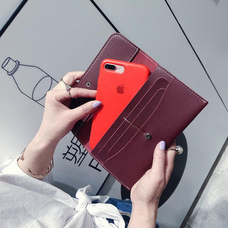 Wholesale New Zippered Deer Head Lychee Pattern Long Wallet