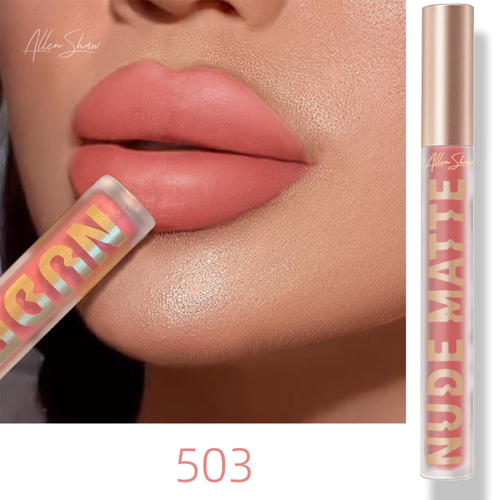 Wholesale Allen Shaw Matte Matte Liquid Lip Gloss Lip Gloss Colorfast Lip Gloss