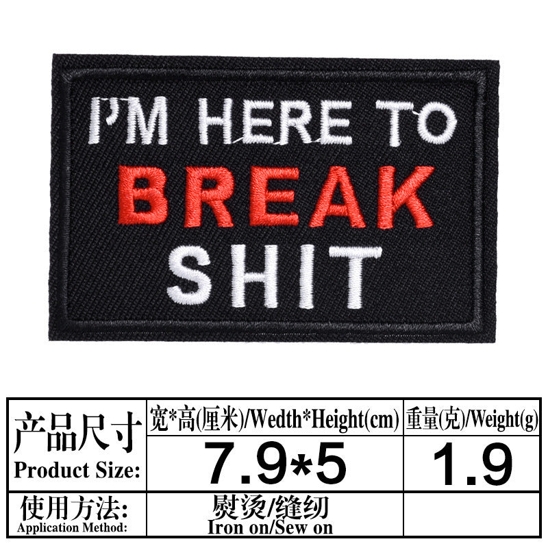 Wholesale Black English Letter Embroidered Patches 20 Pack DIY Clothing Badges For Shoes Hats Fashion Decorative Accessory For Everyday Use