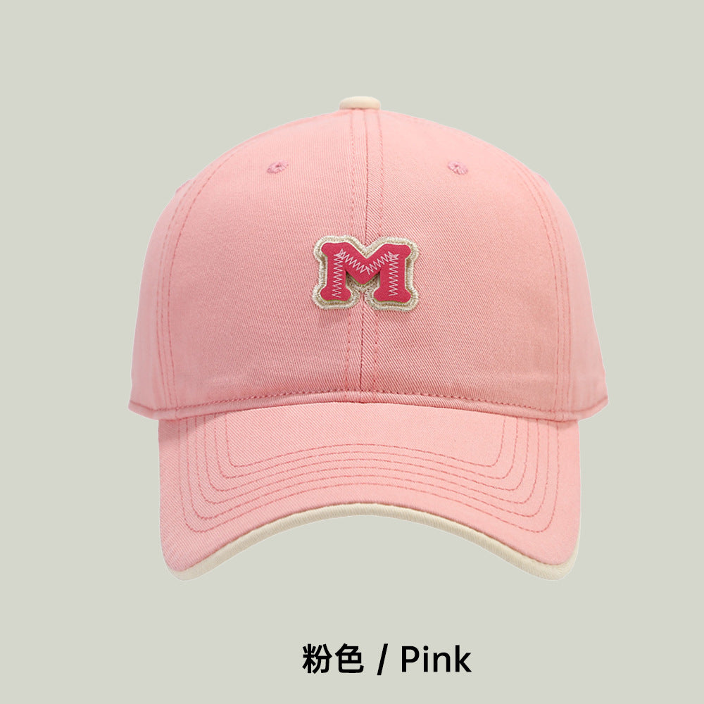 Wholesale Fashionable M Letter Embroidery Soft Top Casual Baseball Cap