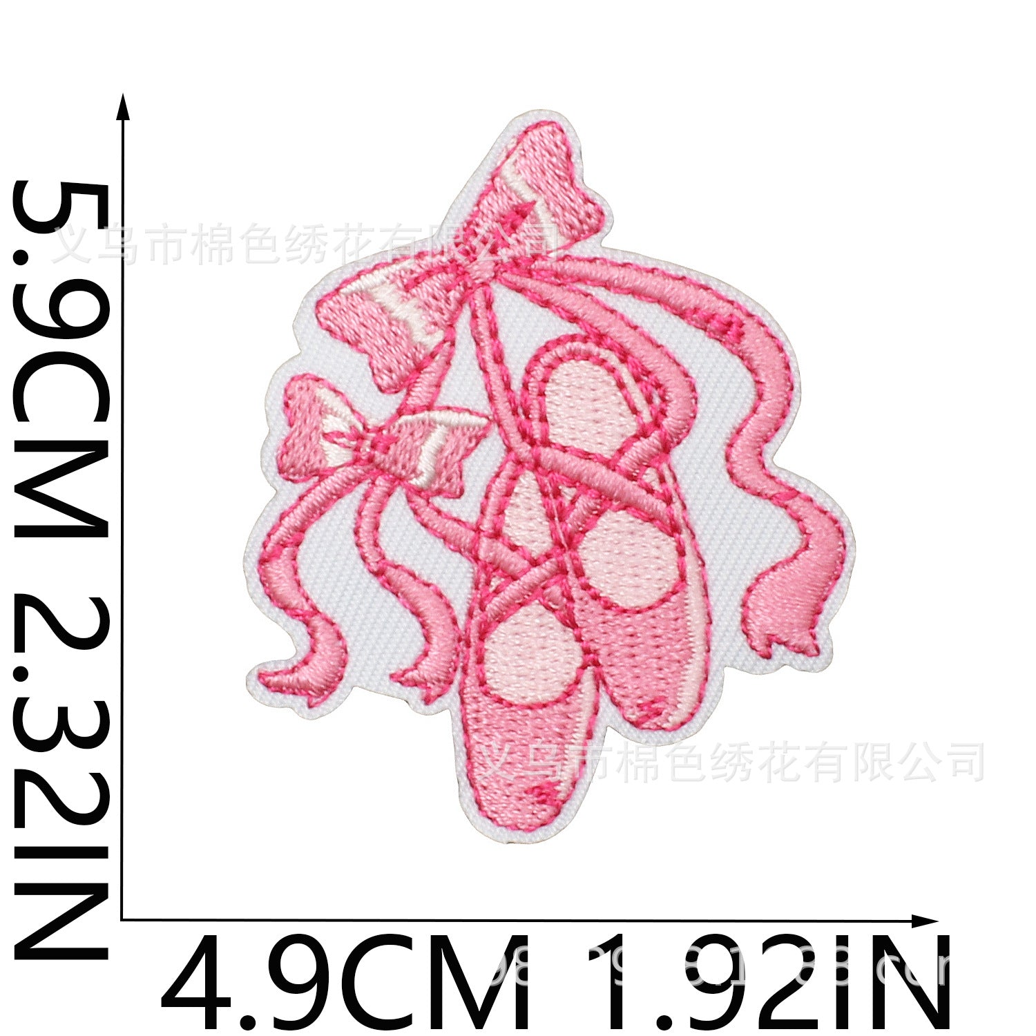Wholesale Pink Santa Embroidered Iron On Patch Heart Candy Design Decorative Patch For Bags Clothing Holiday Craft Supply