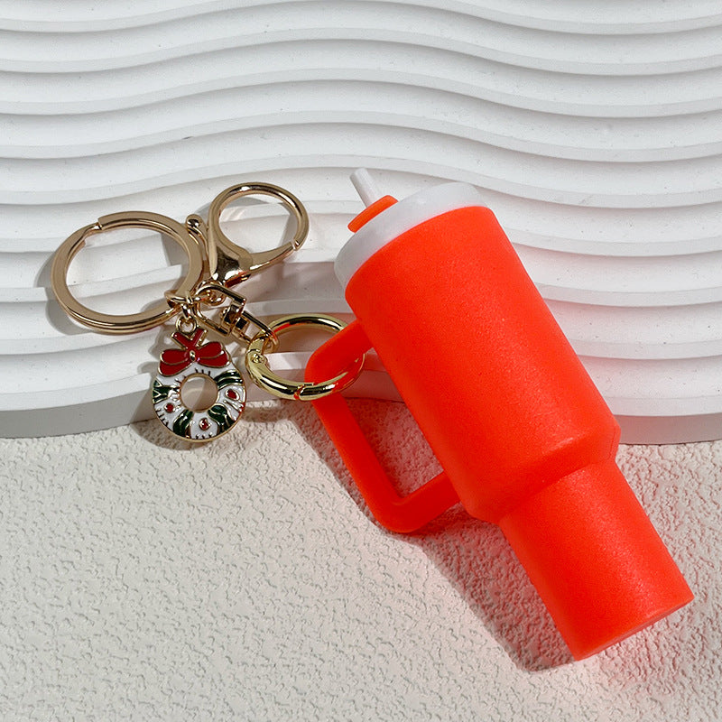 Wholesale DIY Christmas Ice Cup Mini Tumbler Cup Keychains