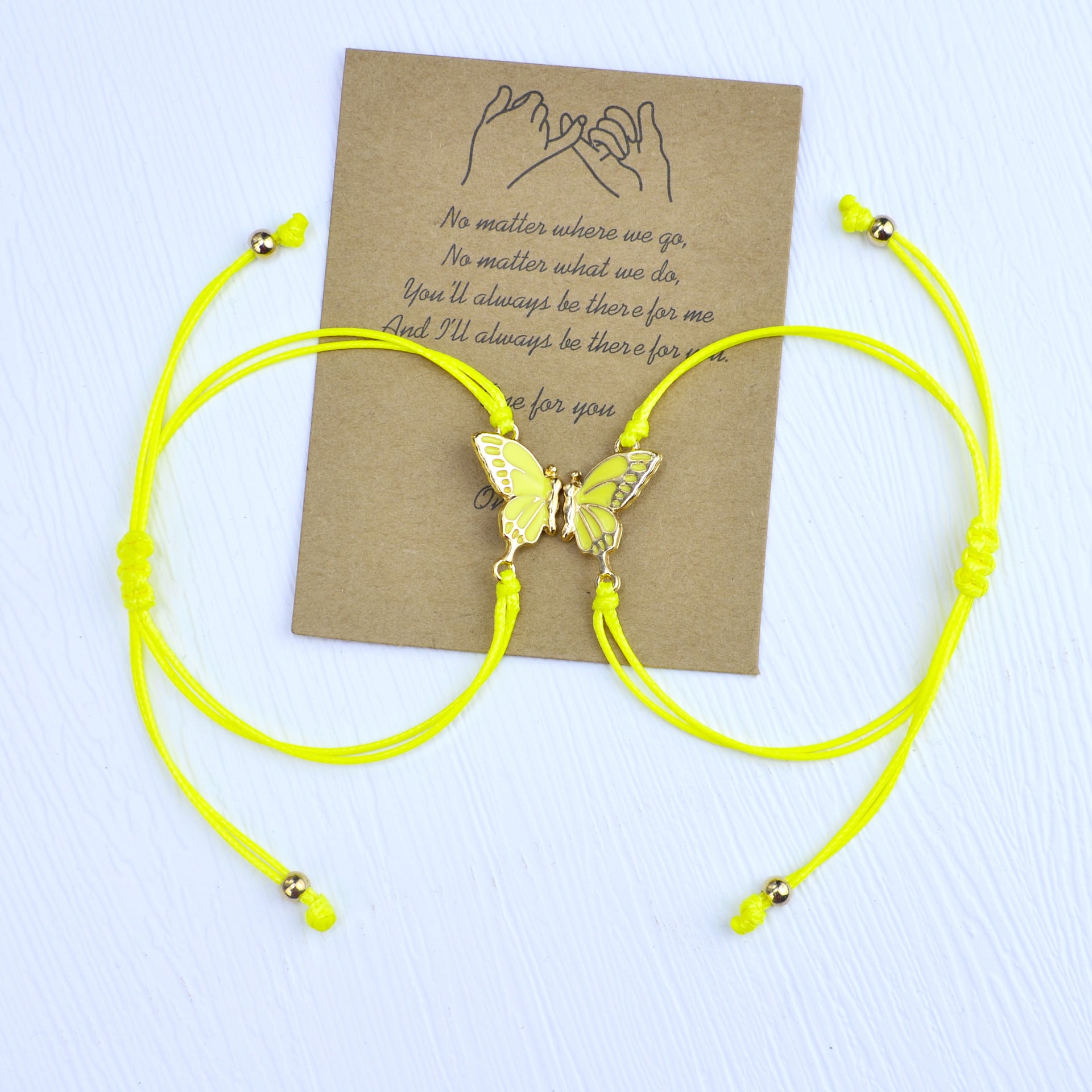 Wholesale Colorful butterfly hand woven adjustable bracelet