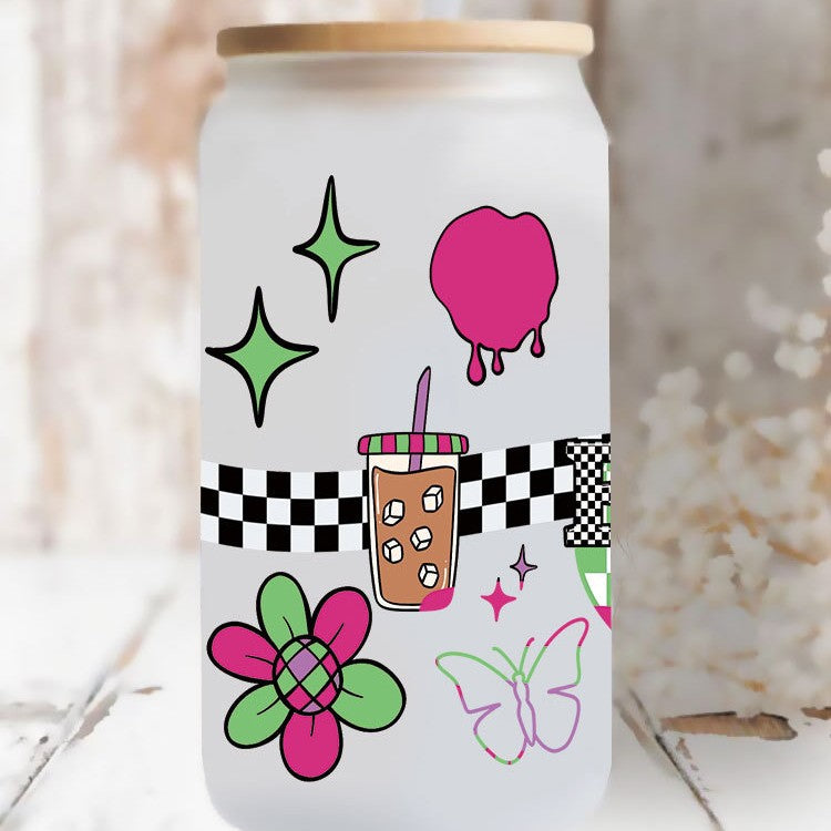 Wholesale Colorful Cartoon Bunny 16oz Cup UV DTF Wraps
