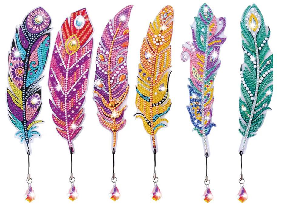 Wholesale Acrylic Diamond Feather Face Mask Cat Claw Bookmark