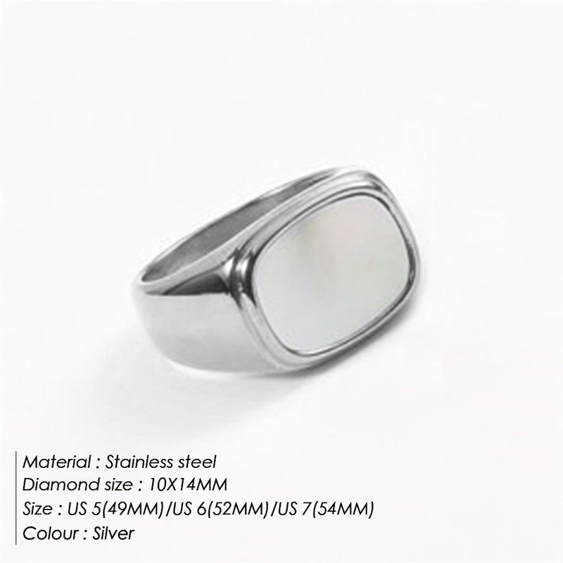 Wholesale retro Hong Kong style stainless steel gold-plated non-fading men's titanium steel ring