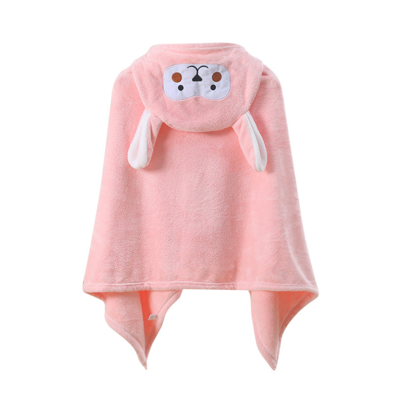 Wholesale Hooded Cape Cape Absorbent Coral Fleece Kids Bath Towel